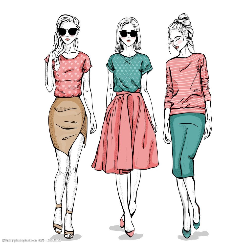 手繪服裝設計模特矢量圖在產(chǎn)品設計中的應用與價值